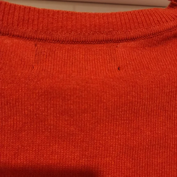 Banana Republic Italian Merino Wool Blend Sweater Orange Preppy Outdoors XS - Picture 11 of 13